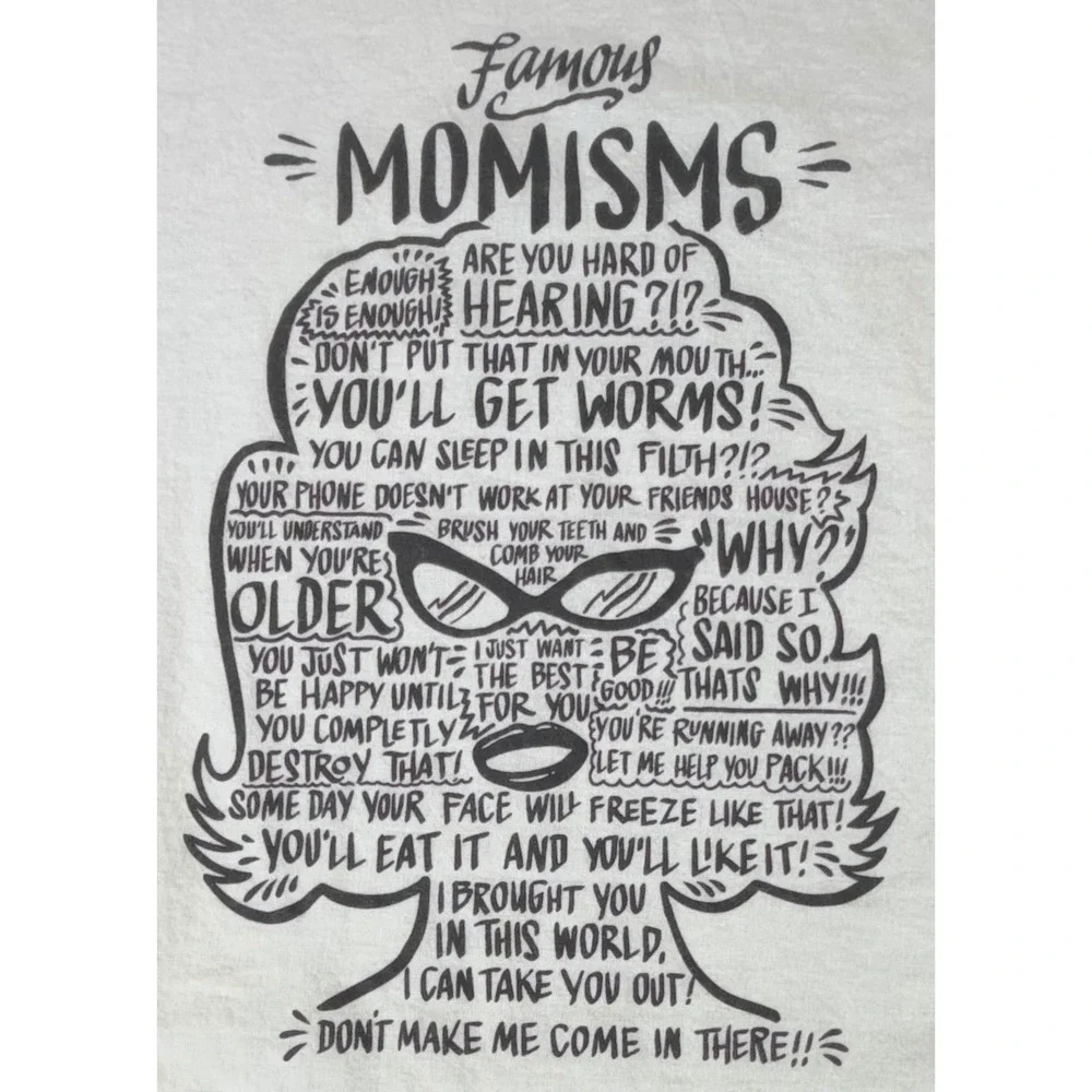 Primitives by Kathy Dish Tea Towel Linen 27x27.5 Famous Momisms Funny Cotton